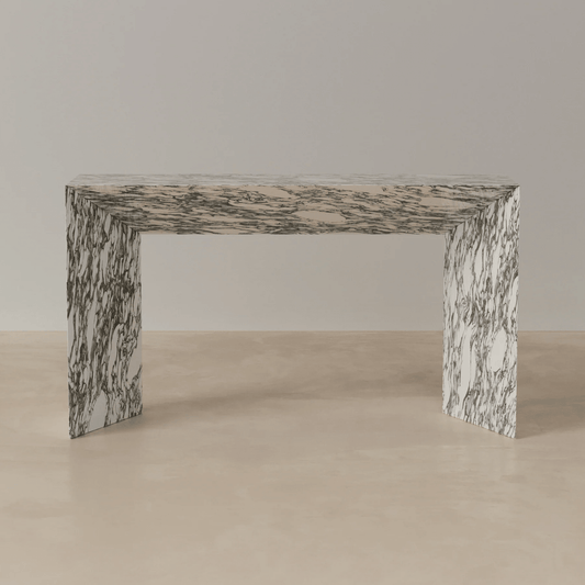 Arabescato console table with elegant marble-inspired veining, perfect for modern entryways, hallways, or living rooms in UAE homes.